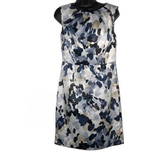 Ann Taylor Sleeveless Dress with Pleated Neckline Size 4